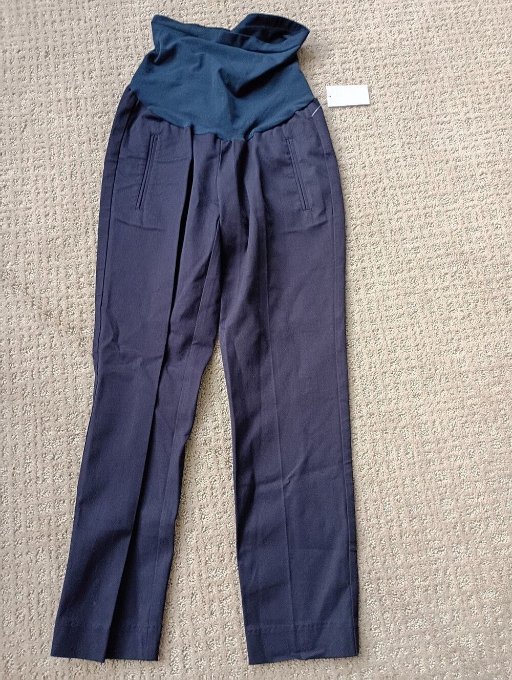 A Pea in the Pod Maternity Secret Fit Belly Straight Leg Blue Pants NWT, XS